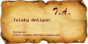 Teleky Antigon névjegykártya